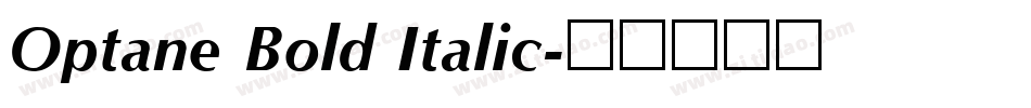 Optane Bold Italic字体转换